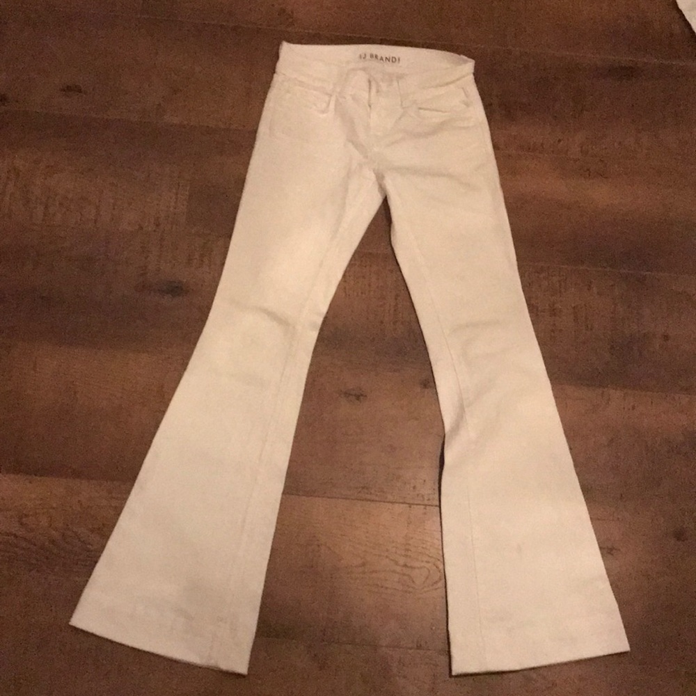 J Brand white bell bottoms